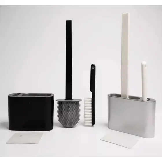 2 Em1 Escova De Silicone Para Vaso Sanitário Base De Banheiro Privada, Alta Eficiência Bom