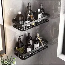 1/2/3 Suportes Alumínio De Banheiro Rack Organizador Alta Qualidade Prateleira Premium Porta Shampoo