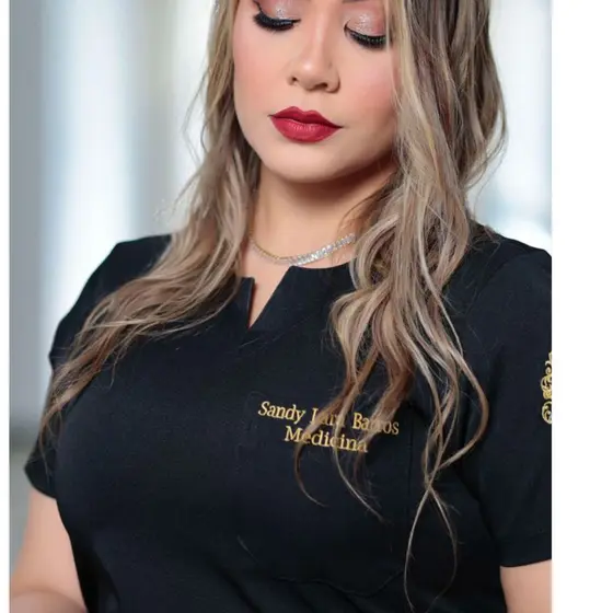 Pijama Cirúrgico Feminino Preto em Gabardine
