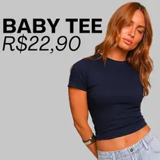 Baby Tee Feminina - Blusa Slim Fit Manga Curta - Blusa de Compressão - Várias Cores