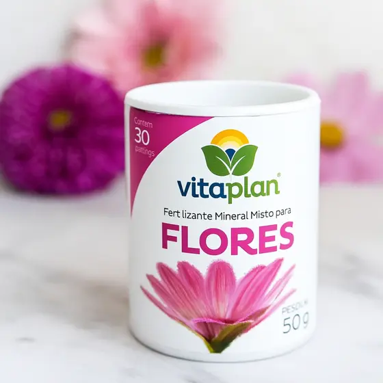 Nutrição Contínua e Floração Vibrante Flores VITAPLAN 50g Pastilhas