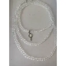 Guia de Proteção Orixá Yemanjá,Cristal Transparente 6mm com firma ,Fio de Conta,Umbanda e Candomblé