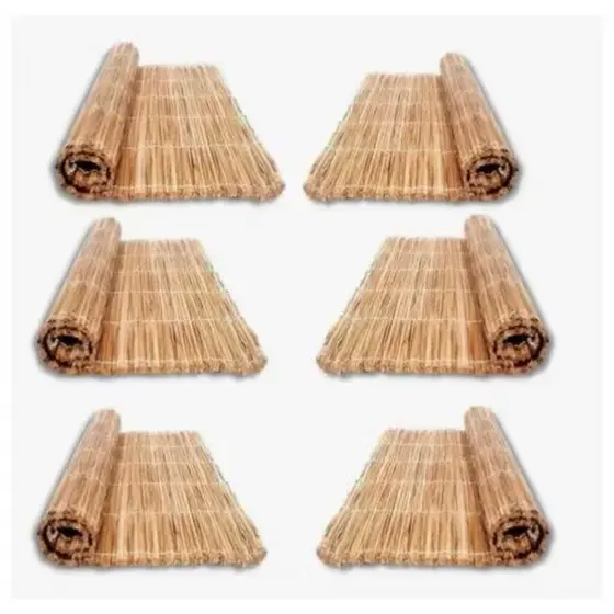 Kit com 10 Esteiras de Palha Taboa Natural , fardo 1,60 x 1,00 Forro Pergolado Deitada , Atacado
