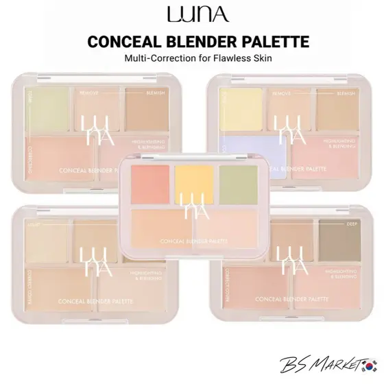 LUNA Conceal Blender Palette 6g Corretivo Corretor Destaque Contorno Paleta De Maquiagem Multiuso