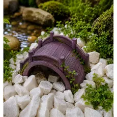 Miniatura de ponte madeira realista mini jardins decoração de terrário cenários de fada ponte de rio decor vaso deplanta
