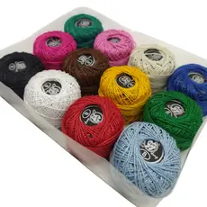 Kit Com 12 Linhas De Croche Cores Variados
