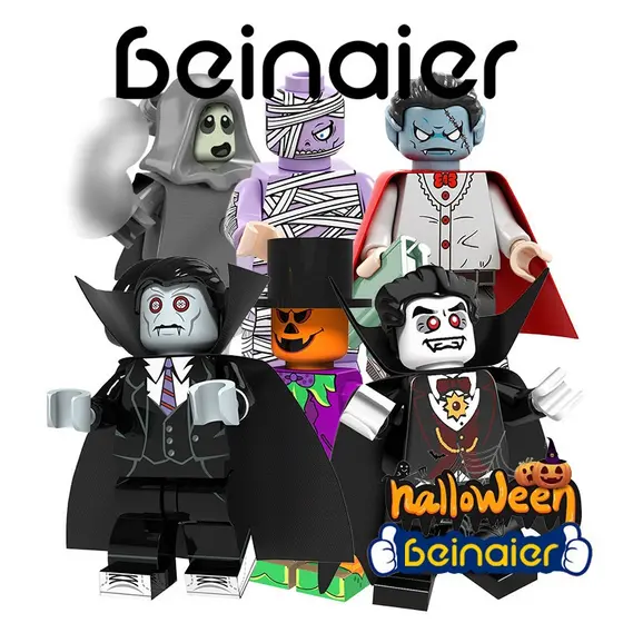 Série Halloween Homem Abóbora Vampiro Rainha Mini Figura
