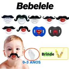 Chupeta de bebê, chupeta engraçada personalizada de desenho animado, presente de aniversário