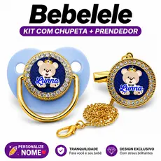 Chupeta plana para bebê, adequada para 0-6 meses, personalizada com nome/foto, incluindo clipe