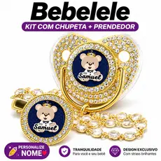 Chupeta de bebê, personalizada com nome/foto, inclui prendedor de chupeta e corrente%A2025