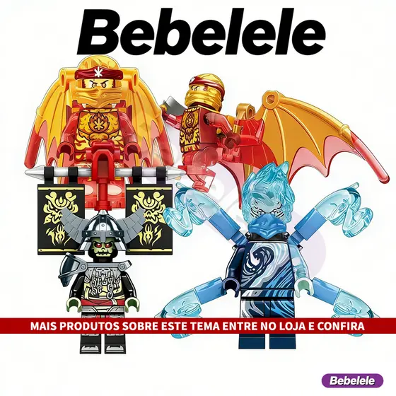 Mini Figuras Ninja Fantasma Blocos de Montar Colecionáveis Brinquedo Educativo Presente para Meninos