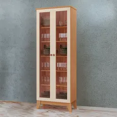 Cristaleira Braga 100% em MDF com 2 portas e kit pés