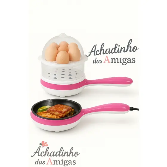 Frigideira Eletrica Antiaderente Cozedor De Ovos E Legumes -- cabe até 14 ovos 110v 220v