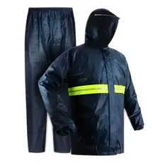 Capa Chuva Motoqueiro pvc Moto Faixa Refletiva Capuz Impermeável