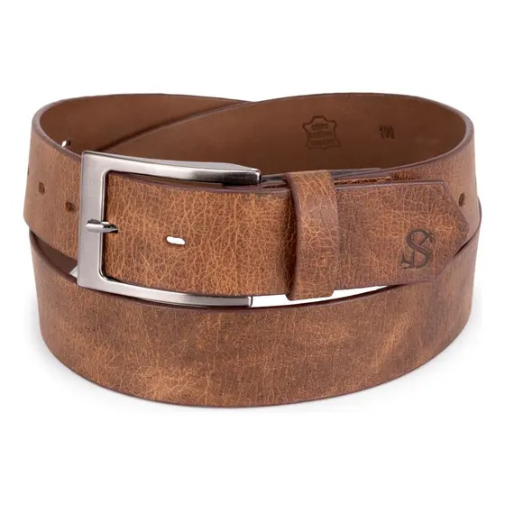 Cinto De Couro Legítimo Masculino Estilo Rústico Premium