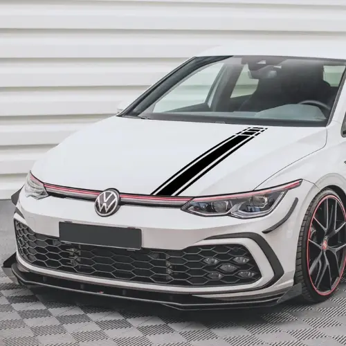 Adesivo de Capô para Carro - Faixa Esportiva Universal - Estilo Tuning Racing