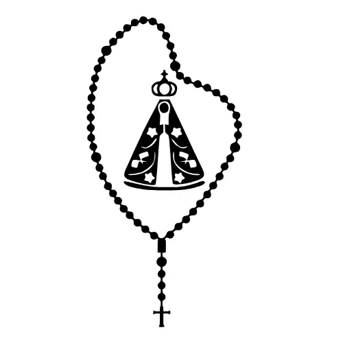 Adesivo Religioso Nossa Senhora Aparecida Automotivo 14x7cm Vinil