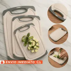 Tábuas De Corte Multiuso Polietileno Antiderrapante Cozinha Taboa Pra Carne Legumes Frutas