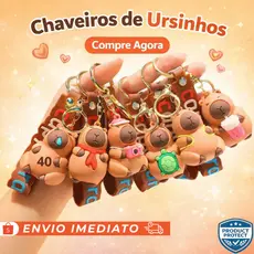 Chaveiro Capivara Fofinho em Silicone – Macio, Presente Feminino ou Casal