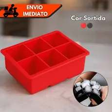 Formas Grandes de Gelo em Silicone 6 Cubos Whisky Drinks Chocolate Gelatina - Atacado