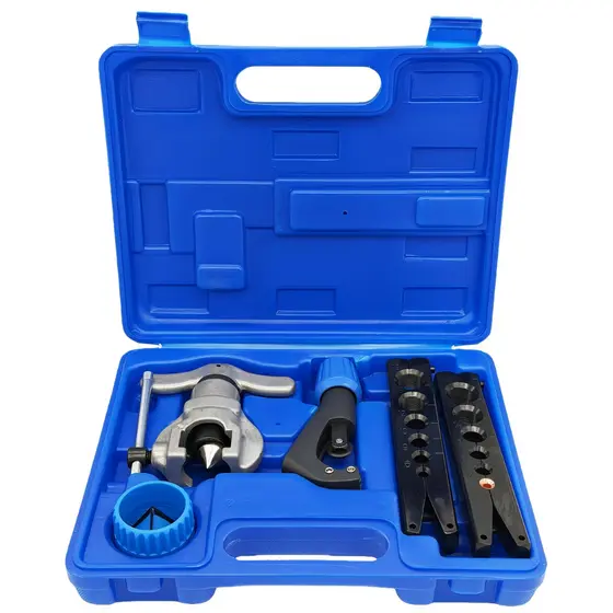 Kit Flangeador de Tubos Excêntrico com Catraca 3/16" a 3/4" + Cortador + Escareador