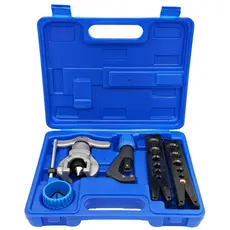 Kit Flangeador de Tubos Excêntrico com Catraca 3/16" a 3/4" + Cortador + Escareador