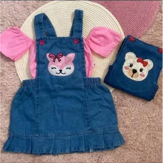 Salopete Infantil JEANS (0 a 5 anos) Jardineira masc LINDO! Só Hoje!