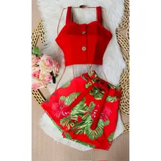 Short+Blusa+Laço (34 a 56) MACIO! Só hoje Plus Size e modinha