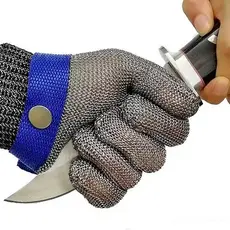 Luvas resistentes a cortes de aço inoxidável 316L Luvas de proteção para corte de faca resistentes a cortes de cozinha