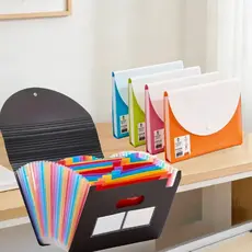 Organizador De Arquivos De 24 Sacos , Caixa De Arquivo De Plástico Expansível , Pastas Organizadoras Papel/Dock