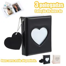 Álbum De Fotos Hollow Love Heart Cover-Photocard E Instax Mini Holder , Livro De Coleta De Cartão K-pop , Fofo Para Arma