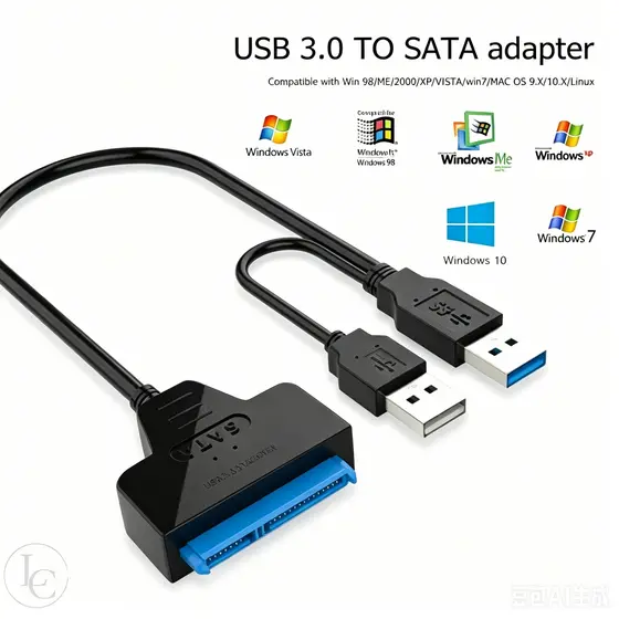 Cabo Conversor Adaptador Usb 3.0 Sata Dual + usb 2,0 12v 2a Hd