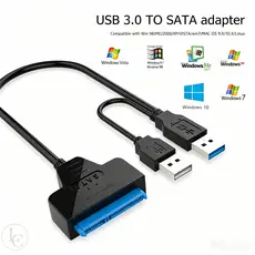 Cabo Conversor Adaptador Usb 3.0 Sata Dual + usb 2,0 12v 2a Hd