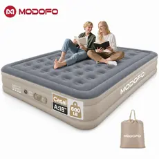Modofo Colchão Inflavel King Bateria De Lítio Integrada Com Bomba 200 * 180 * 44CM