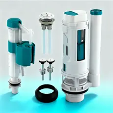 Kit Mecanismo Completo Universal: Botão De Descarga Dupla, Caixa Acoplada E Acionamento Superior Para Reparo De Banheiro