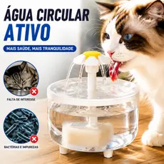 Bebedouro Automático para Gatos com Filtro de Água e Silenciador fonte de água para gatos