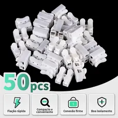50 conectores bidirecionais de fio para fixação de fio