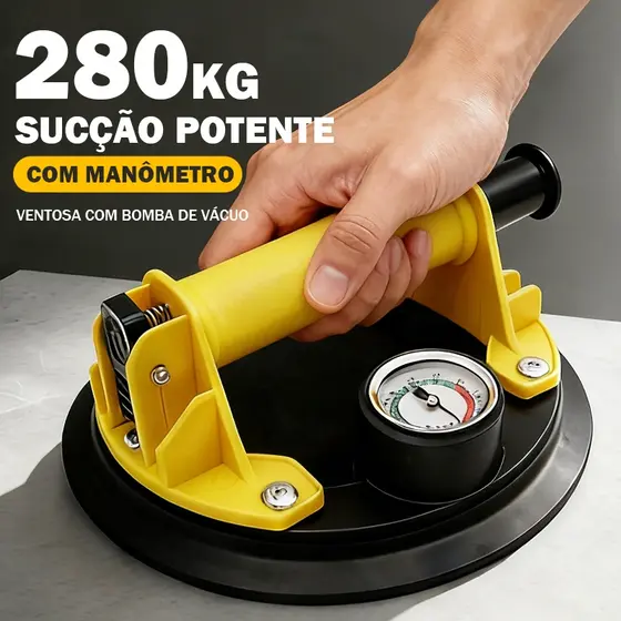 Ventosa Sucção 280kg Vacuo Profissional Para Vidro Marmore Ventosa Profissional