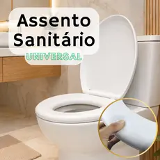 Assento Sanitário Universal Almofadado Oval Branco Tampa Vaso Slim Confortável Serve todas Privadas