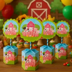10 Centro de Mesa Fazendinha Festa Aniversário Infantil Mesversario