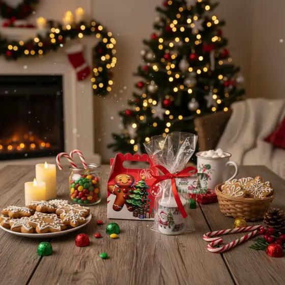 Kit 20 Lembrancinhas Mini Hidratante com Maletinhas Natalinas Festas de Fim de Ano Natal Mimo
