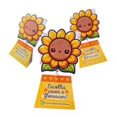 Kit 25 Pirulitos Lembrancinha Setembro Amarelo Presente