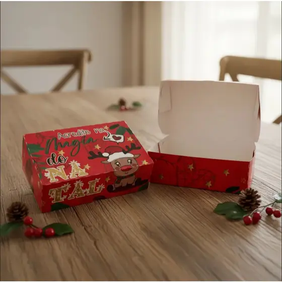 Kit 50 Caixinhas para Docinho Natal Lembrancinha Evento