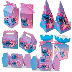 Kit Festa Infantil Lembrancinha Aniversario Stitch Angel Caixinhas