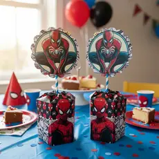 Kit 10 Centros de Mesa Homem Aranha Baby Decoração Festa Infantil Aniversário Tema Super Herói