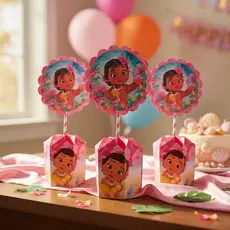 10 Centro de Mesa Moana Personalizado Festa Lembrancinha Tema Infantil Tropical