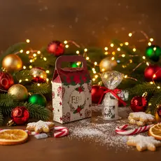 Kit 40 Sacolinha  + Hidrante Natal Perfume Lembrancinha Evento