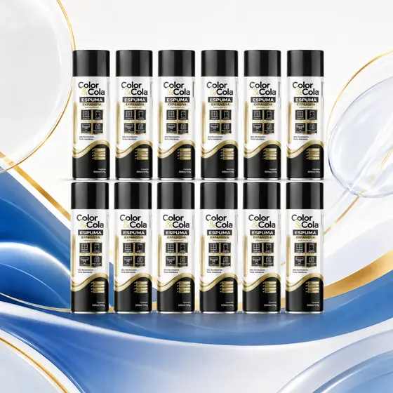 12 Unidades Espuma Expansiva Poliuretano Profissional 500ml/310GR