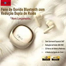 Inova Fone De Ouvido Sem Fio Tws Com Luz Led 5h FON-13013 fone sem fio bluetooth original