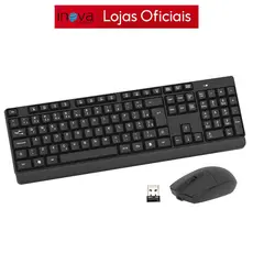 Inova Teclado e Mouse Sem Fio ABNT2